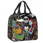 Tim Burton Weihnachten Horrorfilm isoliert Lunchbox Frauen Halloween Schädel Jack wieder verwendbare Thermo kühler Lunch Bag