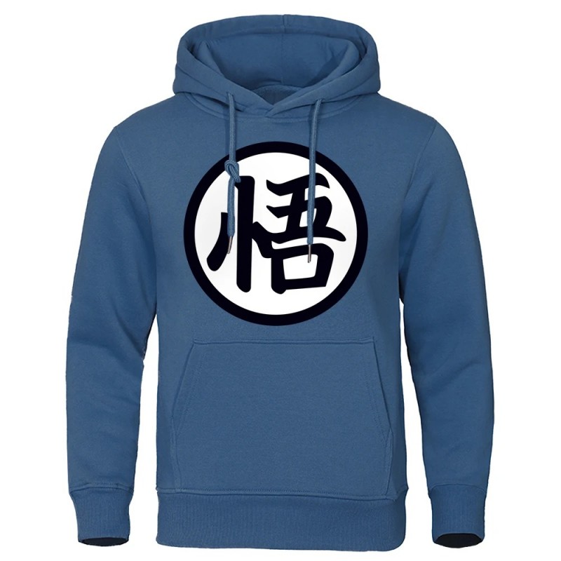 Japanese Anime Logo Wu Script Funny Print Hoodies Men Bag Fall Clothing Loose Casual Streetwear Fleece Warm Men Hoodies