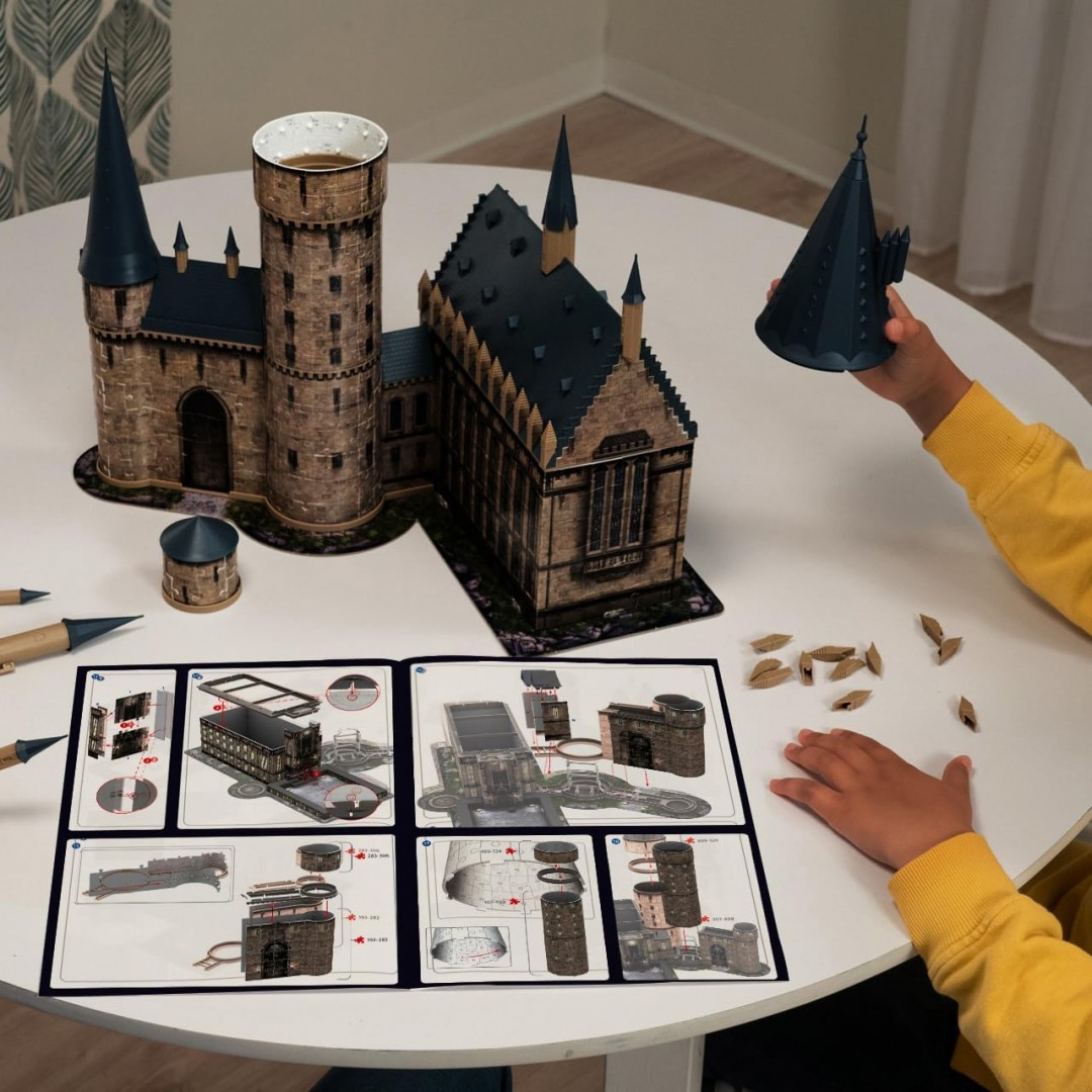 Ravensburger 3D Puzzle 11550 - Harry Potter Hogwarts Schloss - Die Große Halle - Night Edition - 540 Teile - Beleuchtetes Hogwarts Castle für Harry Potter Fans ab 10 Jahren, Harry Potter Geschenke