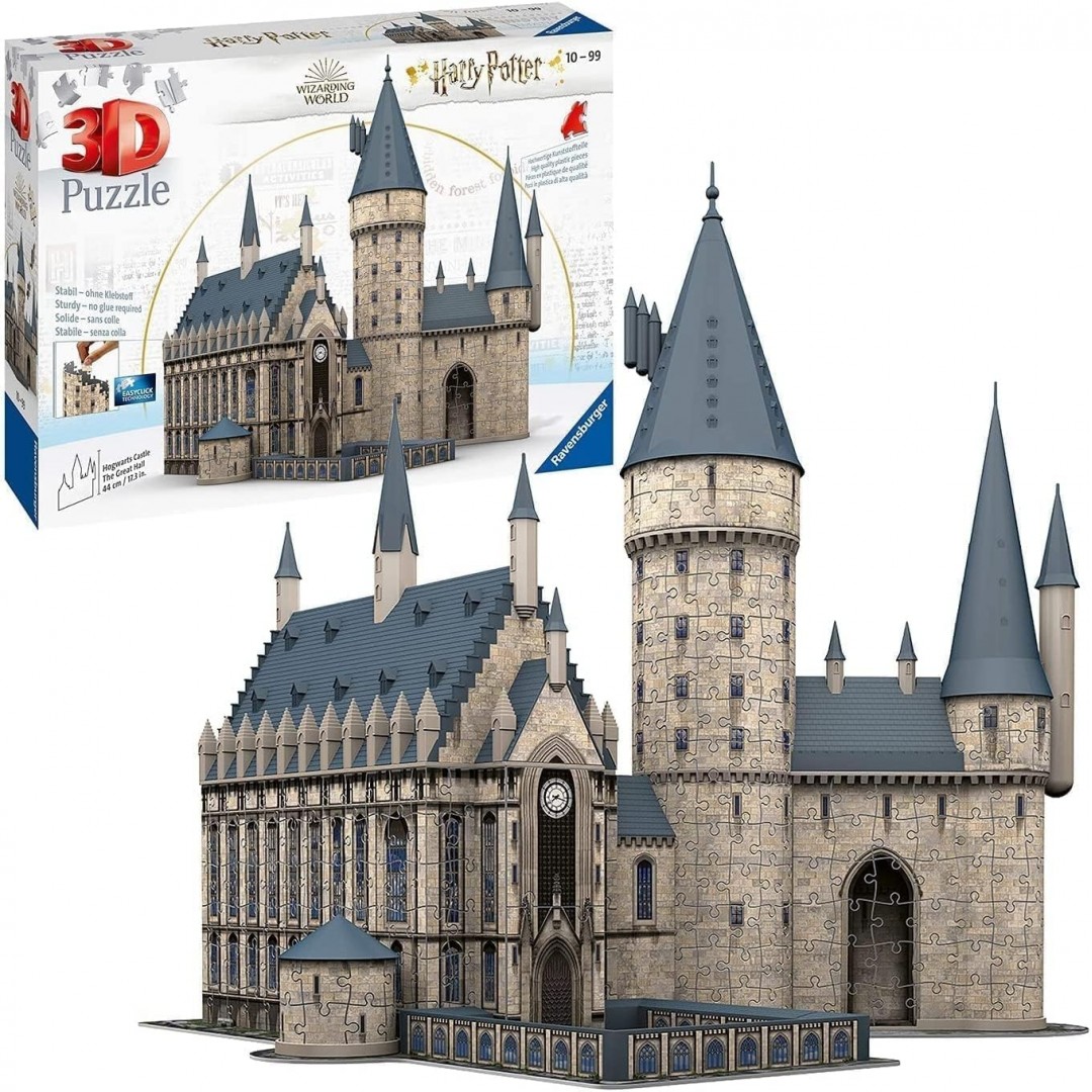 Ravensburger 3D Puzzle 11550 - Harry Potter Hogwarts Schloss - Die Große Halle - Night Edition - 540 Teile - Beleuchtetes Hogwarts Castle für Harry Potter Fans ab 10 Jahren, Harry Potter Geschenke