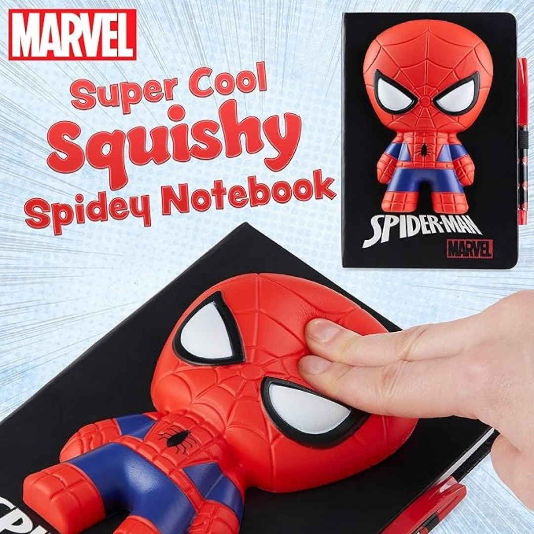 Marvel Spiderman A5 notebook and pen set, 3D diary stationery set kids journal for boys kids diaries spiderman toys