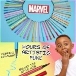 Original Marvel Spiderman Filzstifte Set mit 60 Fasermaler - Geschenke für Kinder