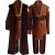 Kids Jedi Costume Brown Robe Boys Jedi Tunic Cloak Knight Costume OBI Wan Kenobi Halloween Outfit 6 Years and up