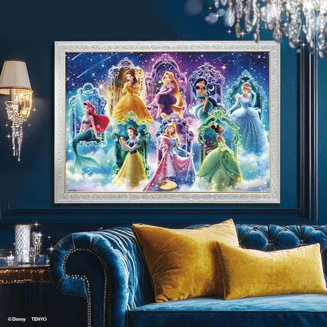 Tenyo D-1000-891 Disney Princess Believing in Dreams Jigsaw Puzzle (20.1 x 29.1 inches (51 x 73.5 cm) D-1000-891 Glowing Piece Jigsaw Puzzle with Glue Spatula Included Service Card