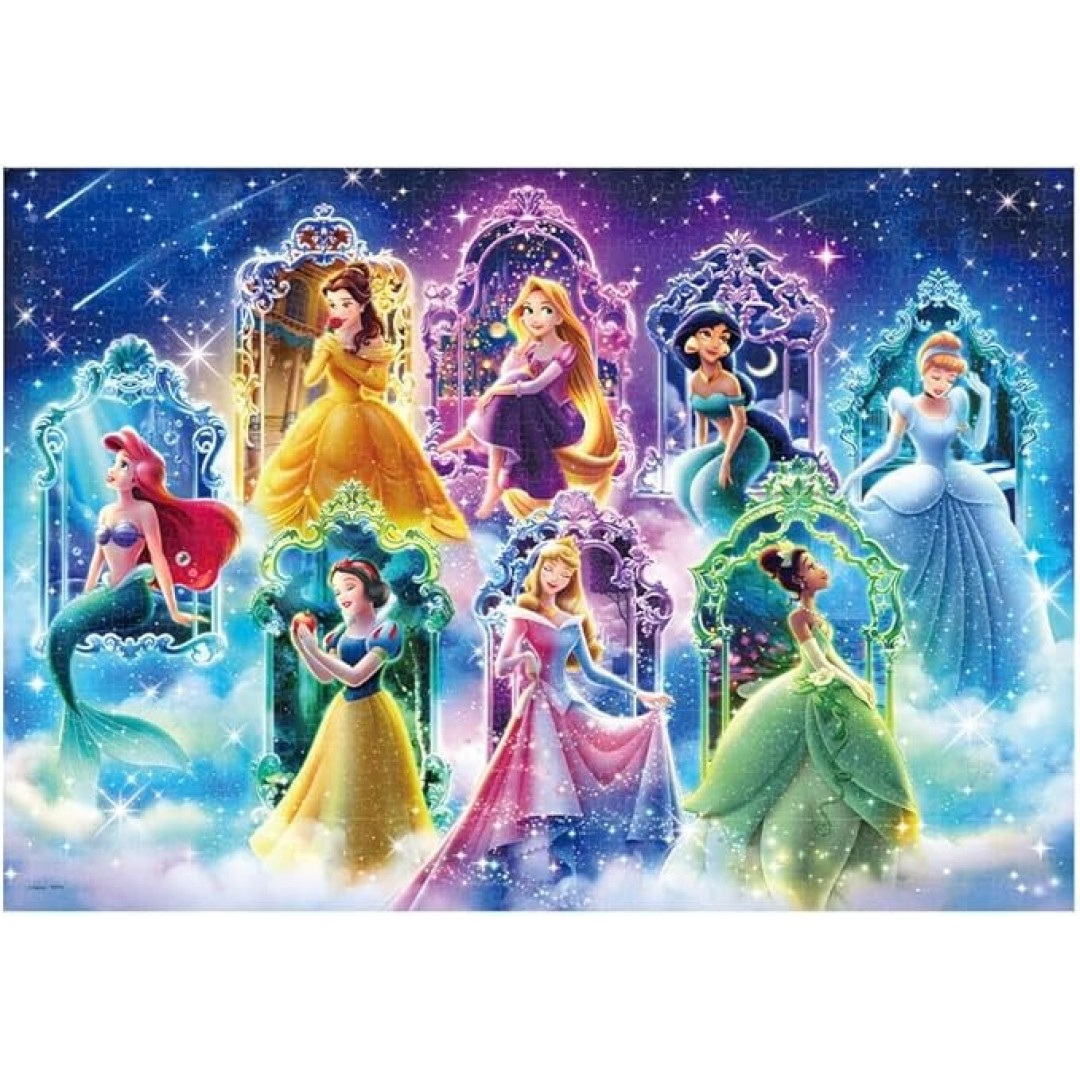 Tenyo D-1000-891 Disney Princess Believing in Dreams Jigsaw Puzzle (20.1 x 29.1 inches (51 x 73.5 cm) D-1000-891 Glowing Piece Jigsaw Puzzle with Glue Spatula Included Service Card