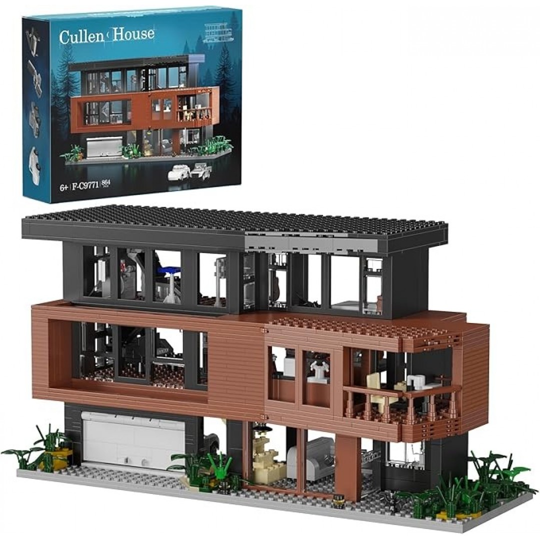 Twilight House Building Set - architecture building toy merchandise, gift idea for adults children friends from 6 years movie fans (864PCS)