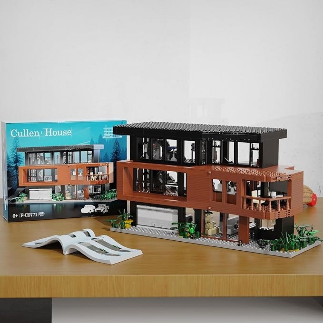 Twilight House Building Set - Architektur Gebäude Spielzeug Merchandise, Geschenkidee für Erwachsene Kinder Freunde ab 6 Jahren Filmfans (864PCS)