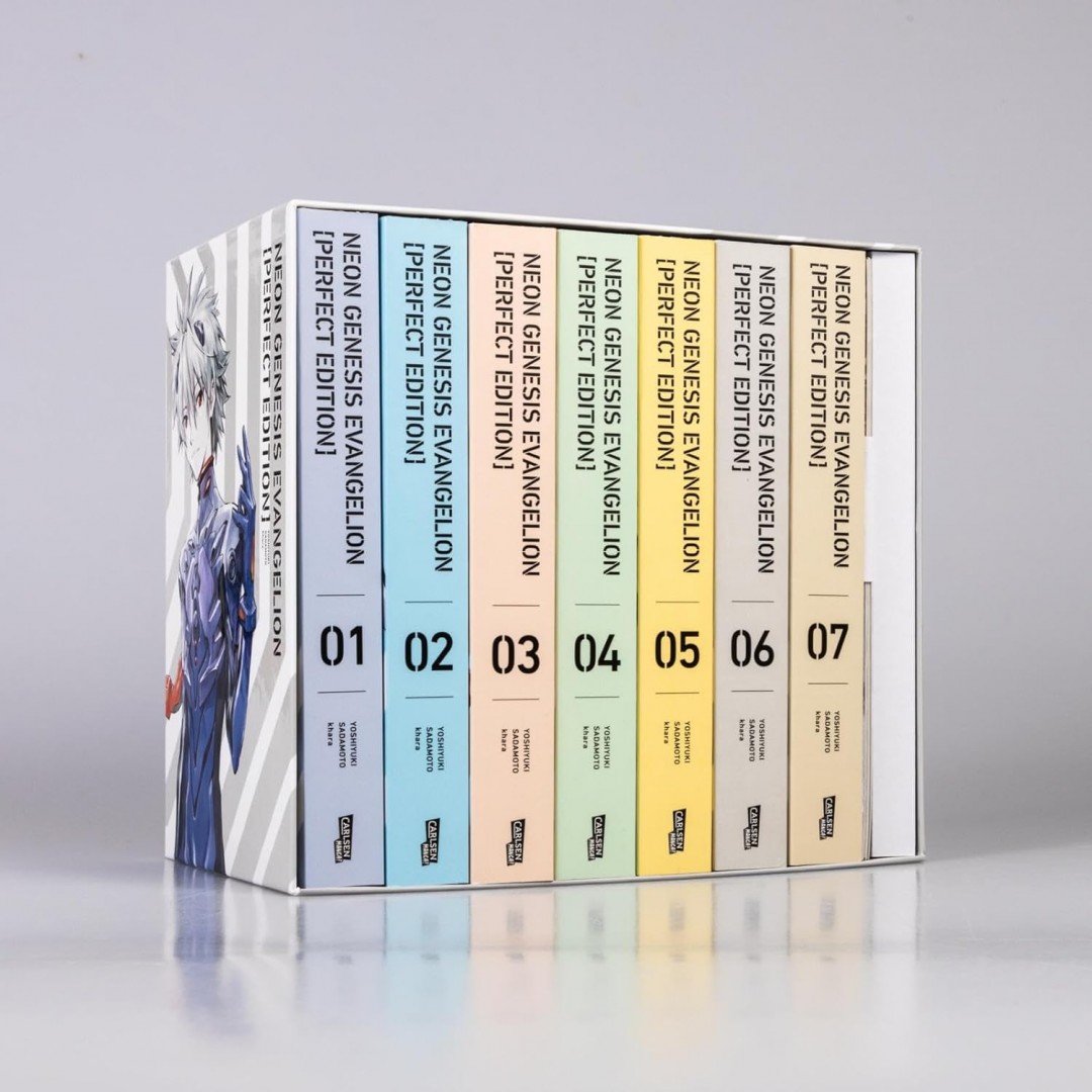 Neon Genesis Evangelion – Perfect Edition, Bände 1-7 im Sammelschuber mit Extras: Neue Edition in 7 Sammelbänden des Mecha-Klassikers Neon Genesis Evangelion – Perfect Edition, Bände 1-7 im Sammelschuber mit Extras: Neue Edition in 7 Sammelbänden des Mecha-Klassikers