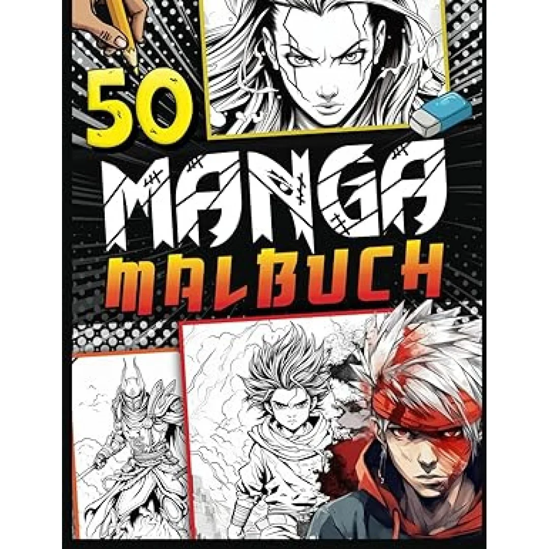 Manga malbuch: 50 detaillierte Porträt - einzigartige Zeichnungen zum Ausmalen – Malvorlagen für japanische Comics Mangas, Anime Shonen, Ninja, ... Jugendliche Erwachsene, Mädchen und Jungen Manga malbuch: 50 detaillierte Porträt - einzigartige Zeichnungen zum Ausmalen – Malvorlagen für japanische Comics Mangas, Anime Shonen, Ninja, ... Jugendliche Erwachsene, Mädchen und Jungen