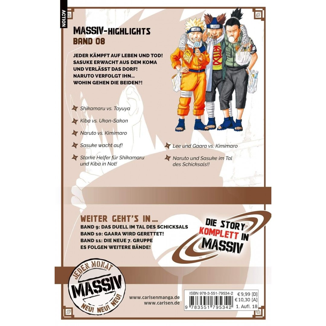 Naruto Massiv 8: Die Originalserie als umfangreiche Sammelbandausgabe! Naruto Massiv 8: Die Originalserie als umfangreiche Sammelbandausgabe!