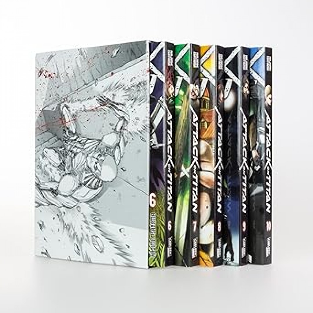 Attack on Titan, Bände 6-10 im Sammelschuber mit Extra: Fantasy-Action-Manga ab 16 Jahren über den Kampf gegen menschenfressende Titanen Attack on Titan, Bände 6-10 im Sammelschuber mit Extra: Fantasy-Action-Manga ab 16 Jahren über den Kampf gegen menschenfressende Titanen