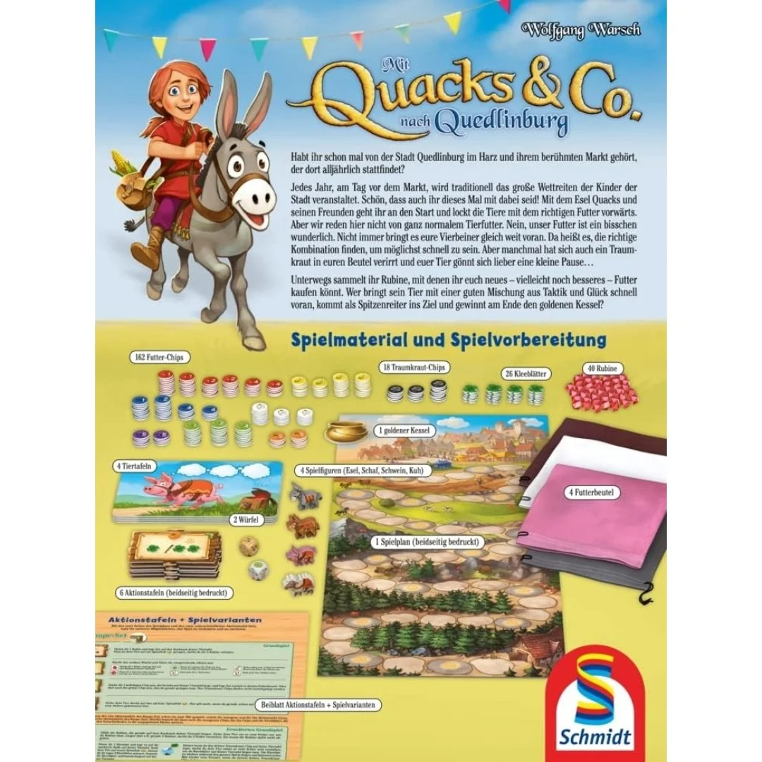 Schmidt Spiele 40630 Mit Quacks & Co. nach Quedlinburg, Kinderspiel zum Kennerspiel des Jahre 2018, Multi Kleuren Schmidt Spiele 40630 Mit Quacks & Co. nach Quedlinburg, Kinderspiel zum Kennerspiel des Jahre 2018, Multi Kleuren