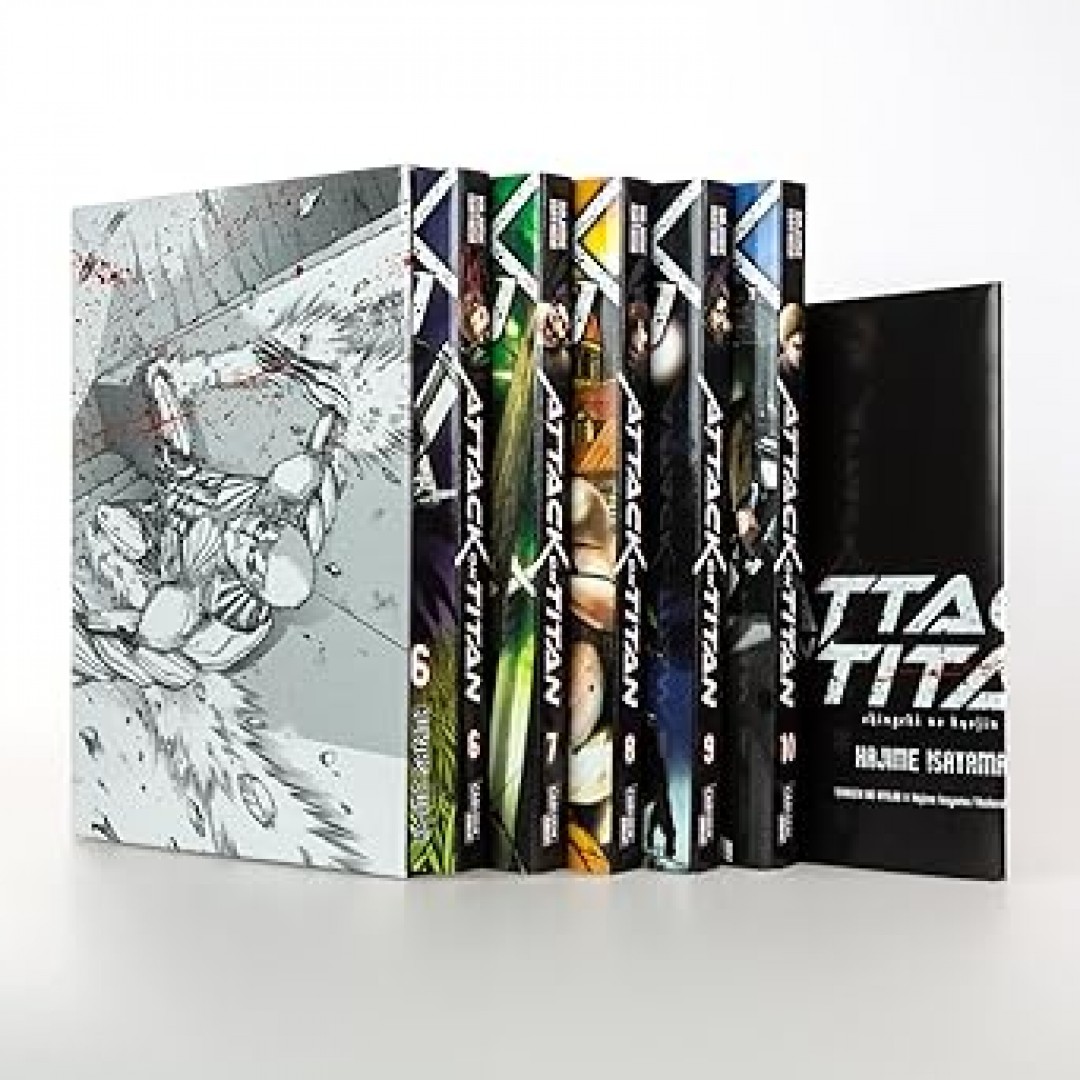 Attack on Titan, Bände 6-10 im Sammelschuber mit Extra: Fantasy-Action-Manga ab 16 Jahren über den Kampf gegen menschenfressende Titanen Attack on Titan, Bände 6-10 im Sammelschuber mit Extra: Fantasy-Action-Manga ab 16 Jahren über den Kampf gegen menschenfressende Titanen
