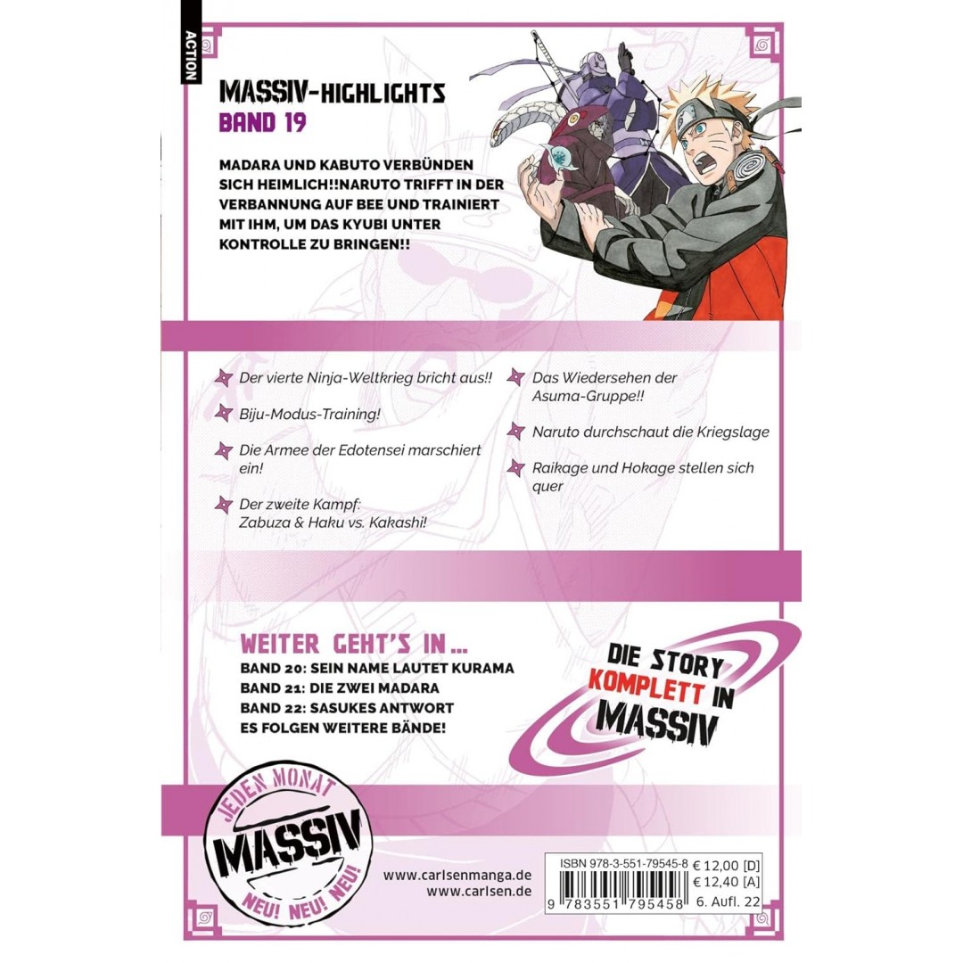Naruto Massiv 19: Die Originalserie als umfangreiche Sammelbandausgabe! Naruto Massiv 19: Die Originalserie als umfangreiche Sammelbandausgabe!