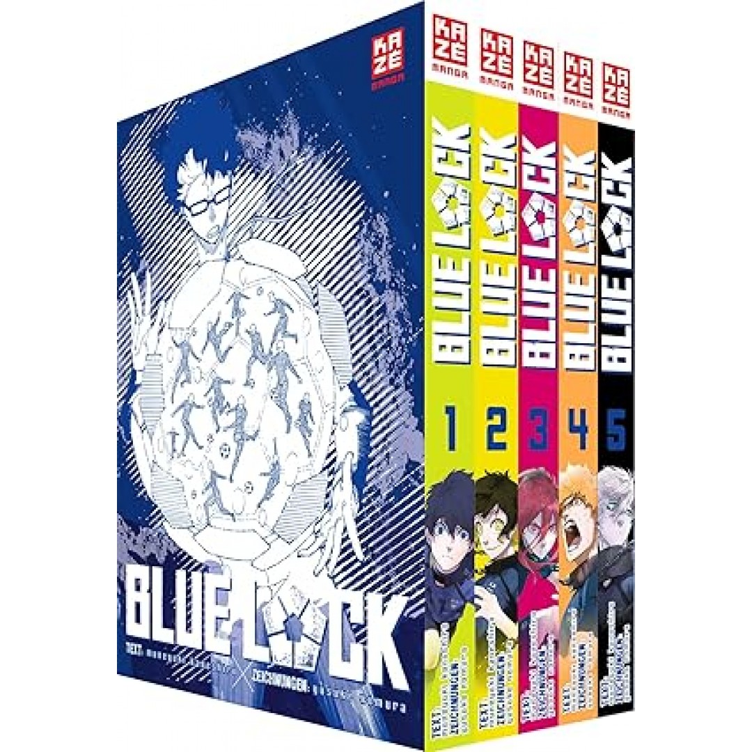 Blue Lock - Band 1-5 im Sammelschuber, Language German Blue Lock - Band 1-5 im Sammelschuber, Language German