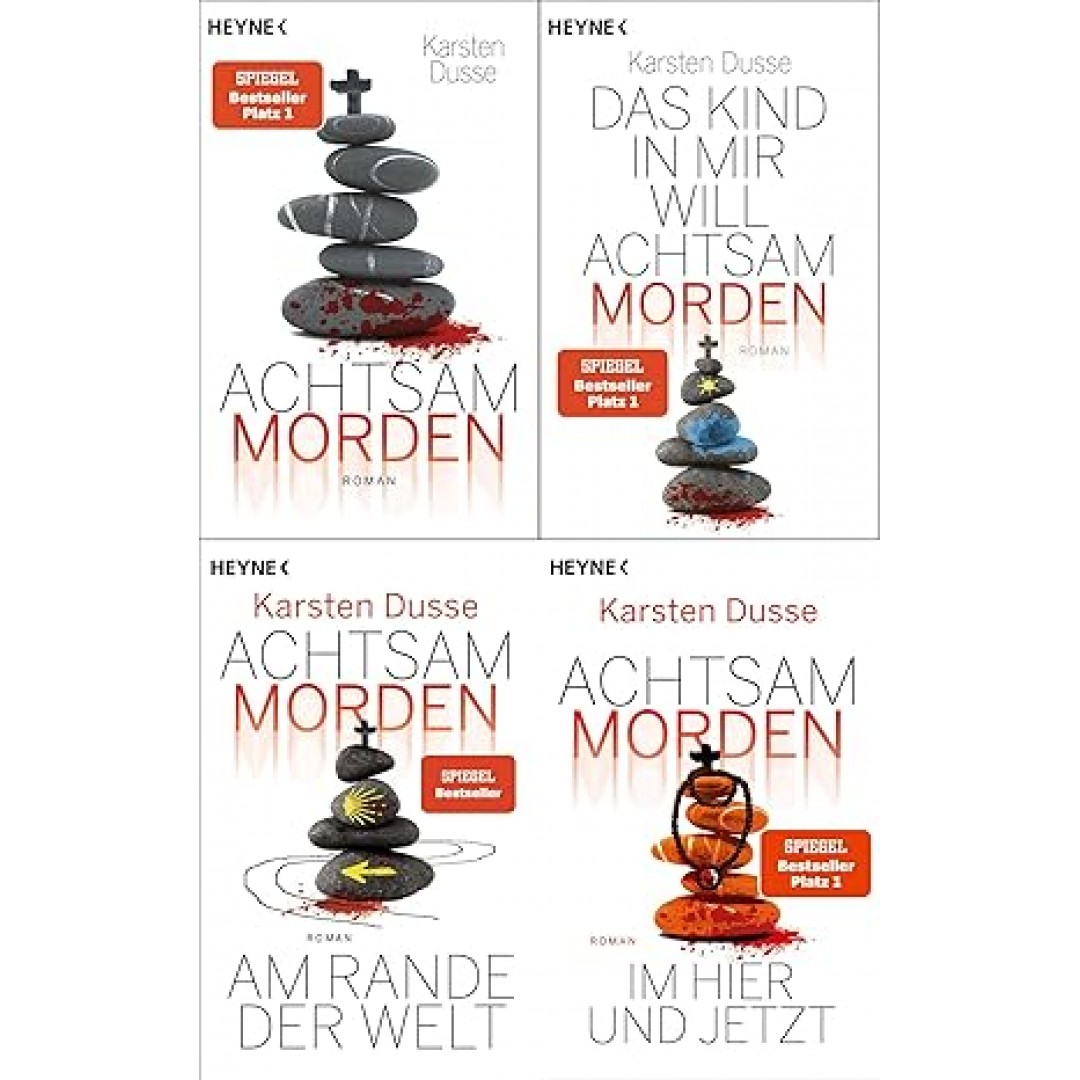 Karsten Dusse: Achtsam Morden-Reihe Band 1-4 + 1 exklusives Postkartenset Karsten Dusse: Achtsam Morden-Reihe Band 1-4 + 1 exklusives Postkartenset