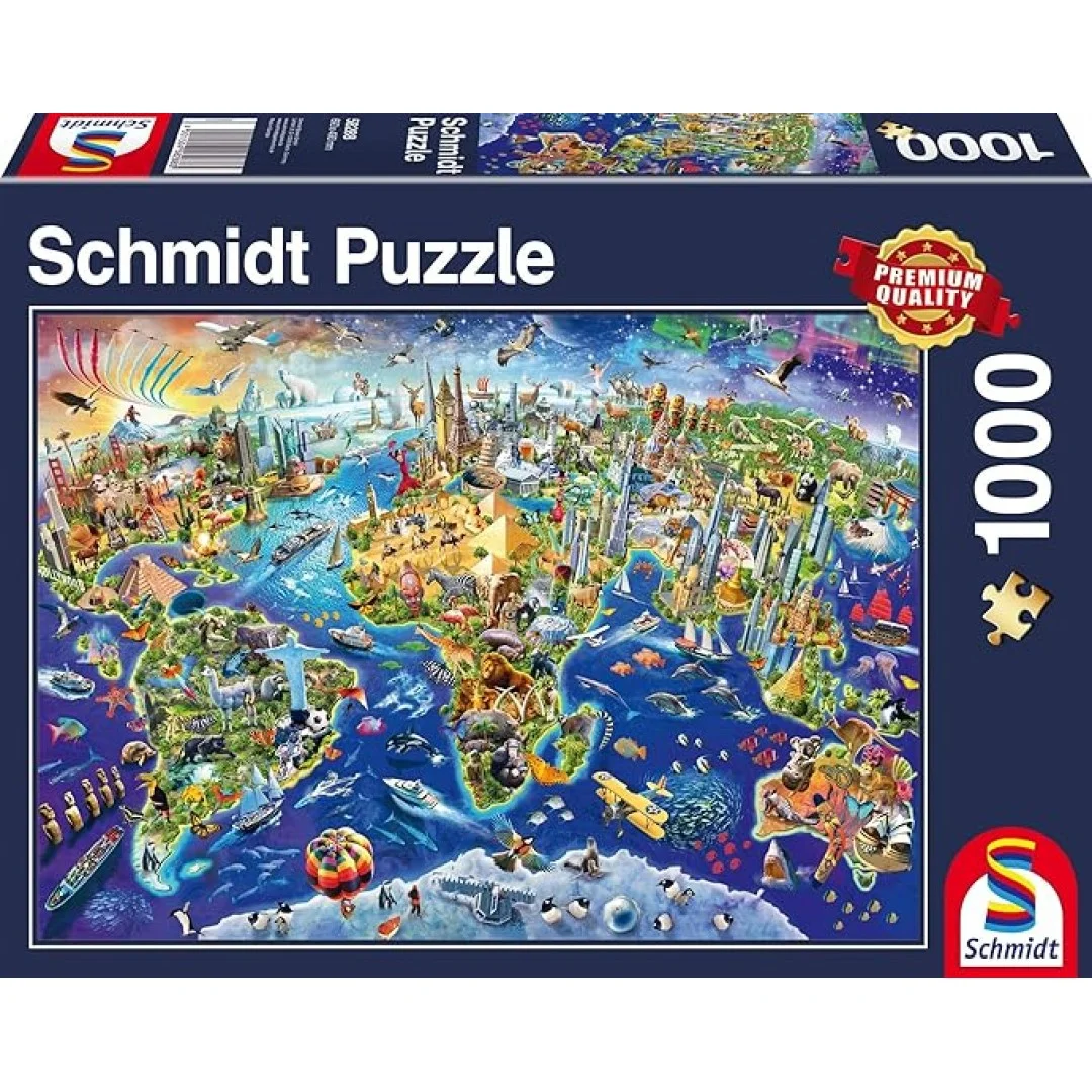 Schmidt Spiele 58288, Discover the World, 1000 Teile Puzzle Schmidt Spiele 58288, Discover the World, 1000 Teile Puzzle