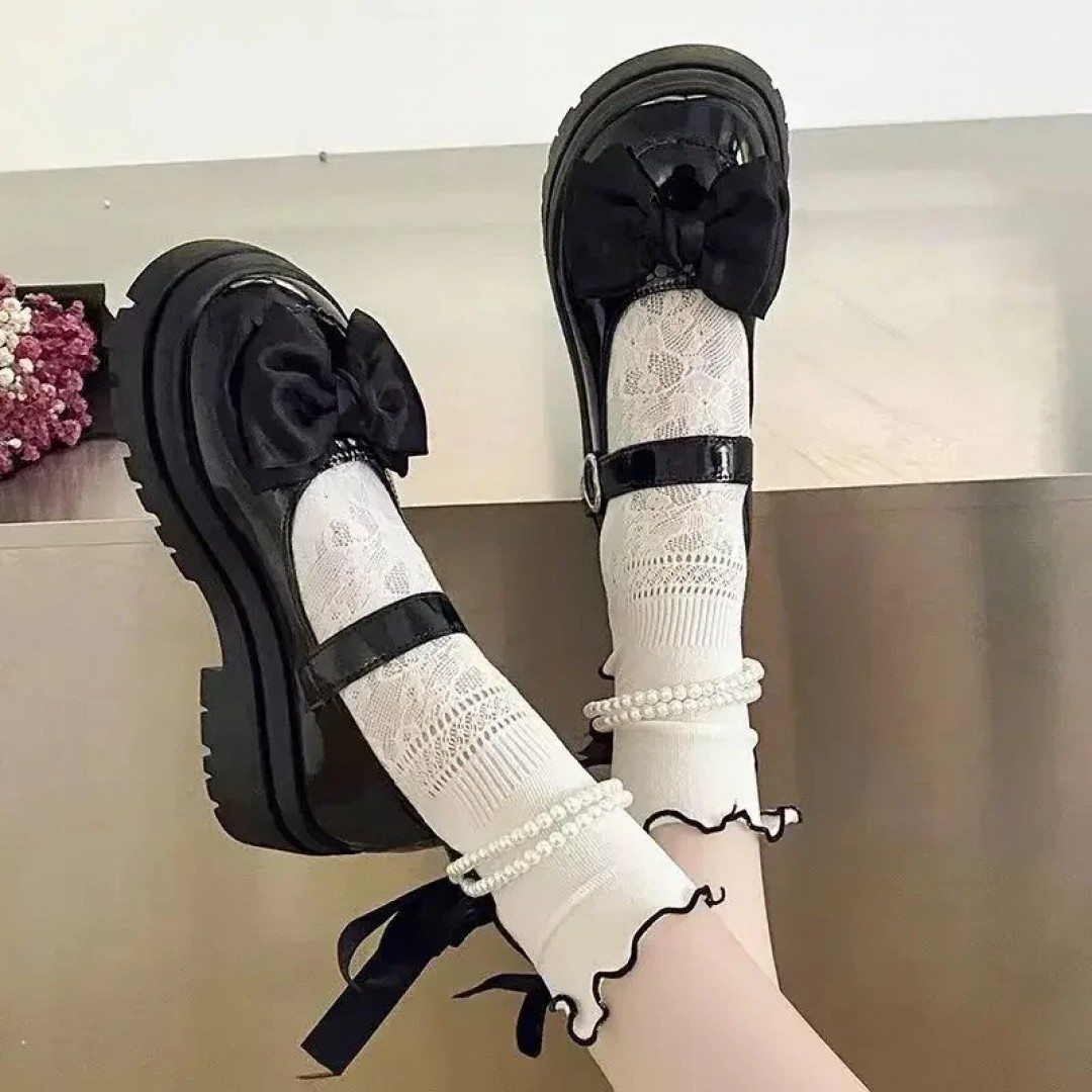 Neue Kawaii Perlenkette Mary Jane Anime Schuhe