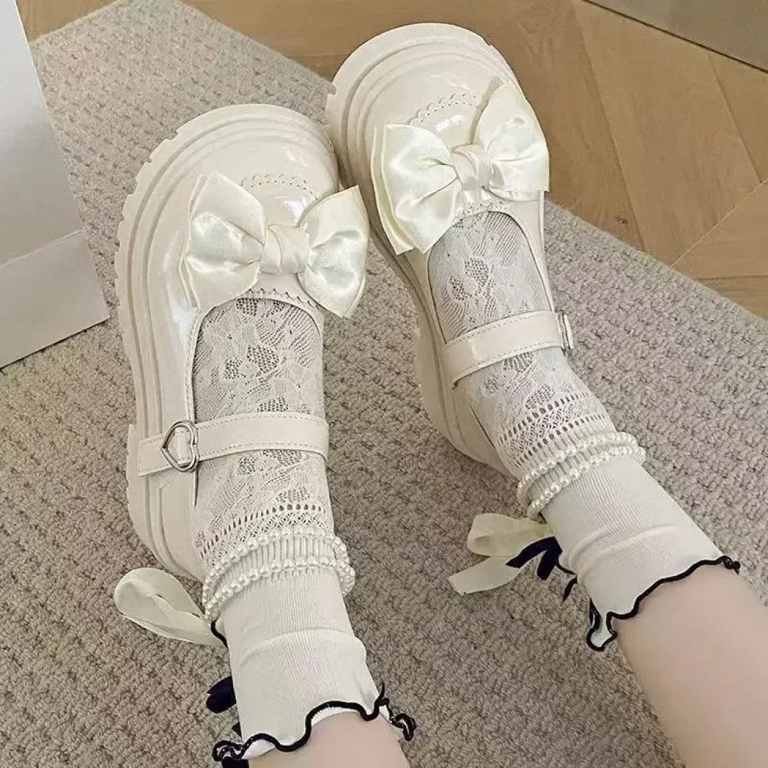 Neue Kawaii Perlenkette Mary Jane Anime Schuhe