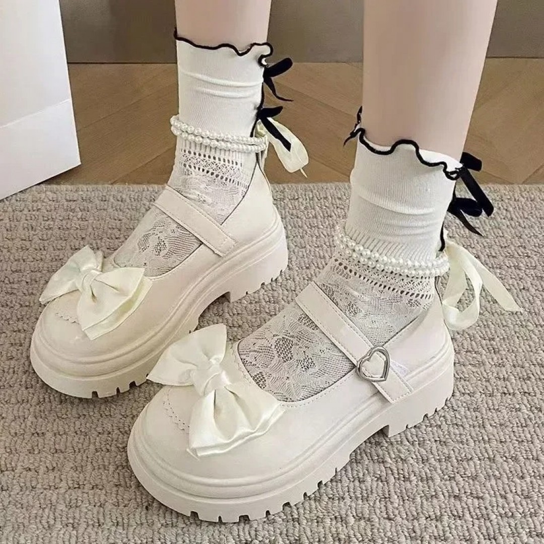 Neue Kawaii Perlenkette Mary Jane Anime Schuhe