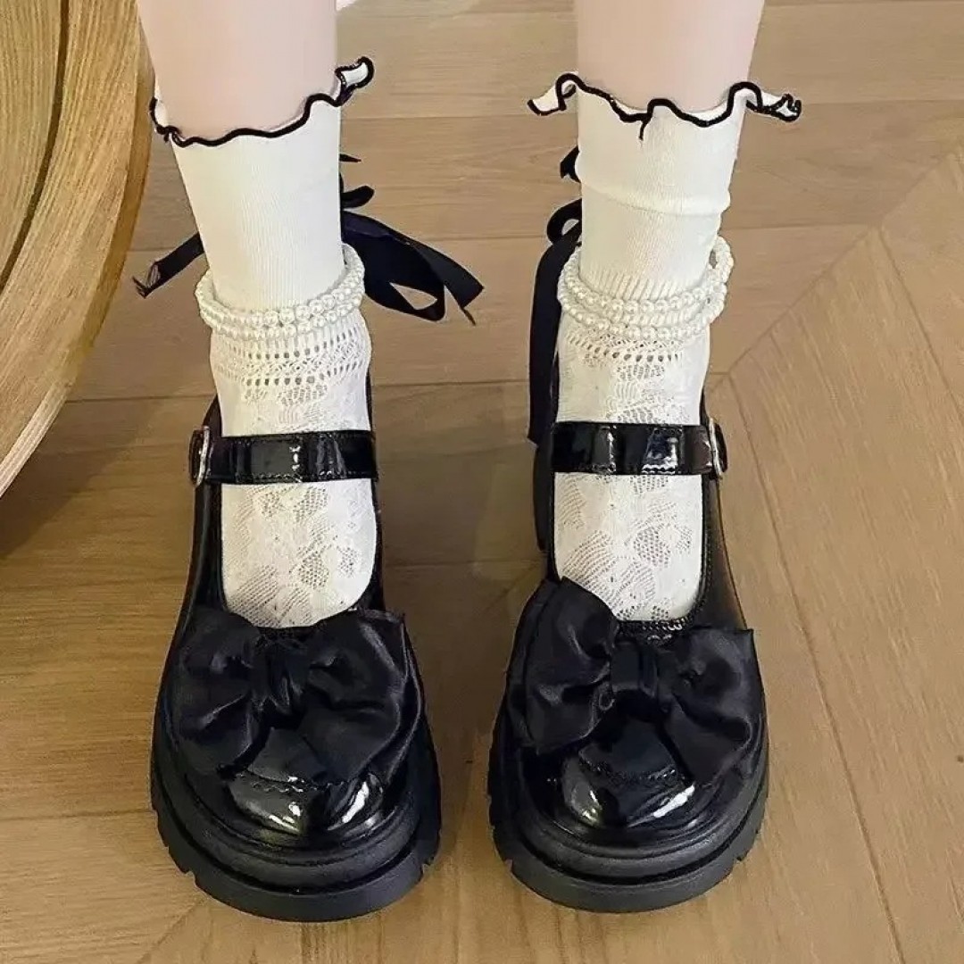 Neue Kawaii Perlenkette Mary Jane Anime Schuhe