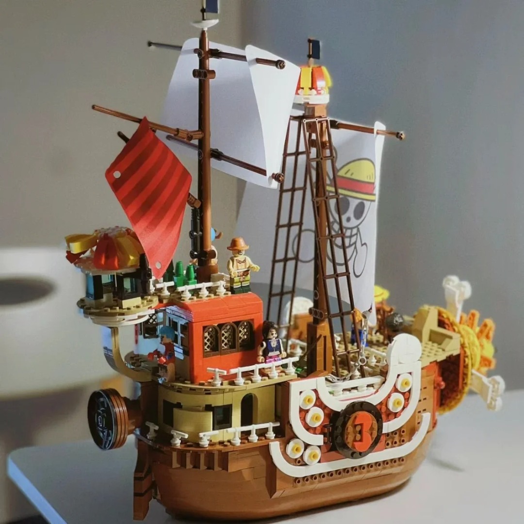 1484 pieces 9 figure Sunny bricks cartoon pirate ship brick set toy for kids birthdays christmas gifts