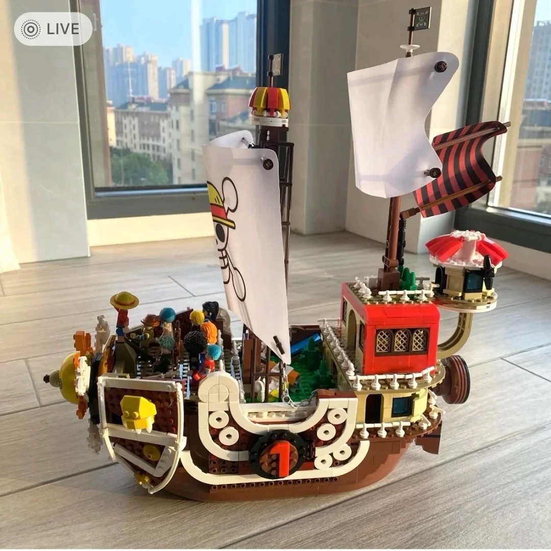 1484 pieces 9 figure Sunny bricks cartoon pirate ship brick set toy for kids birthdays christmas gifts