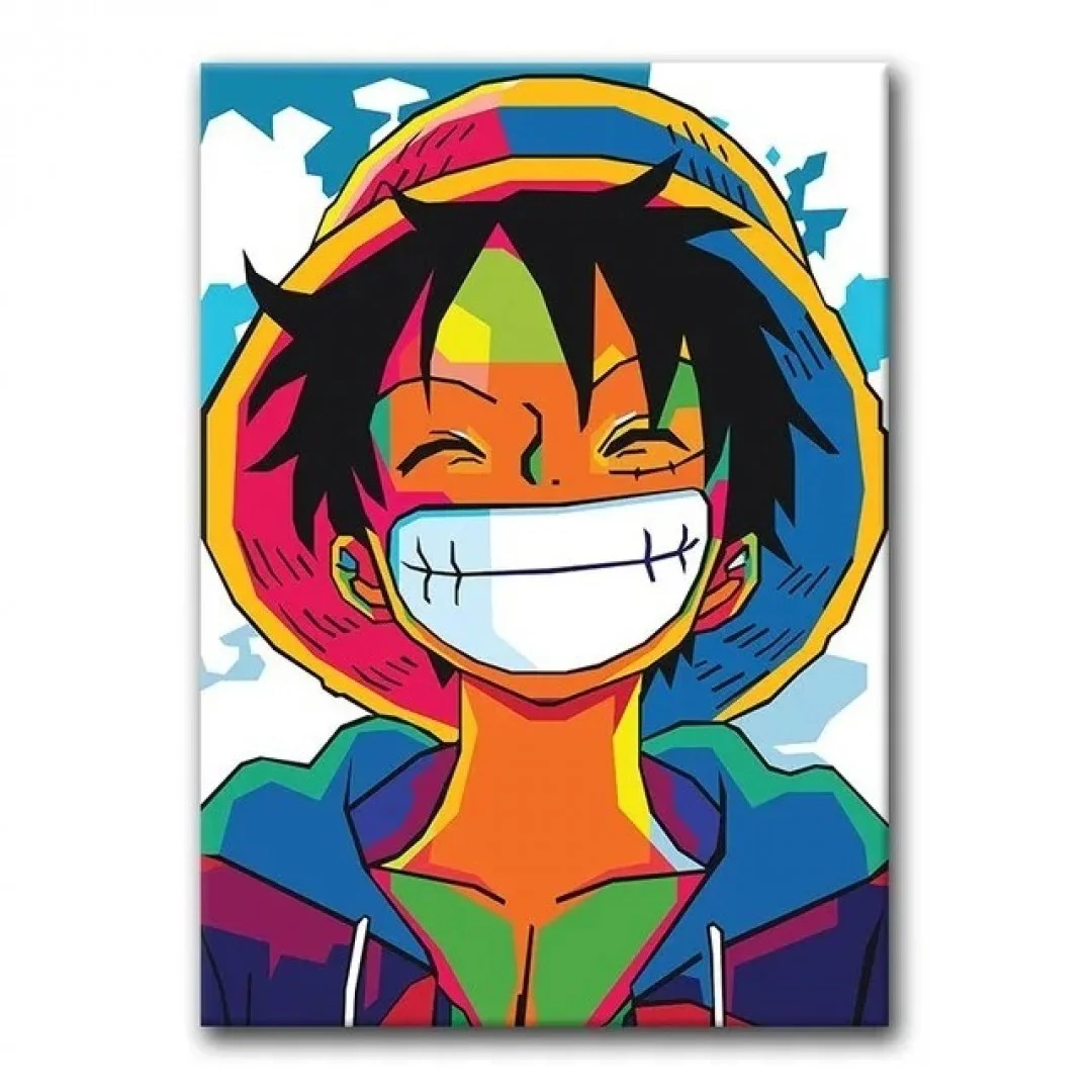 One Piece anime poster one piece abstract japanese comic scroll cartoon images HD print on canvas modern home living room wall decoration