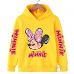 2024 Fall/Winter Kids Minnie Hoodie – Warm Top for Boys and Girls, Ages 3-14, Outdoor Sports Shirt