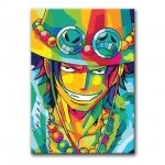 One Piece anime poster one piece abstract japanese comic scroll cartoon images HD print on canvas modern home living room wall decoration