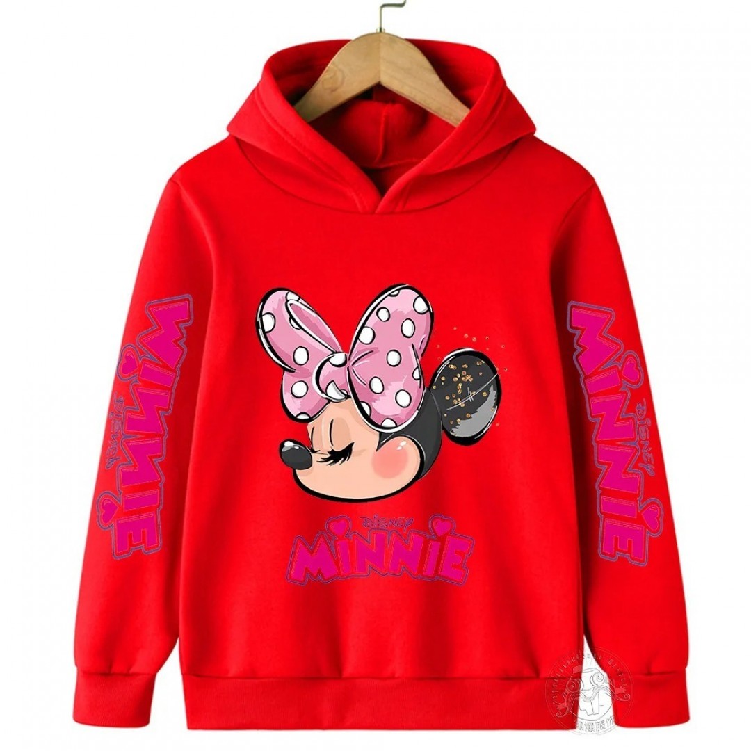 2024 Herbst/Winter Kinder Hoodie Minnie – Warmes Oberteil für Jungen und Mädchen, 3-14 Jahre, Outdoor Sport Shirt