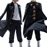 Manjiro Sano Cosplay Kostüm, Gestickter Stil, Tokyo Gang, Anführer, Lange Jacke, Cosplay, Anime, Festival Kostüm, (M, Anführer) Manjiro Sano Cosplay Kostüm, Gestickter Stil, Tokyo Gang, Anführer, Lange Jacke, Cosplay, Anime, Festival Kostüm, (M, Anführer)