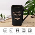 Joymaking Lustige Geschenk Tasse mit Spruch - Du bist mein Lieblings Muggel Weihnachten Geschenkidee fr Freund Freundin Klassenkamerad Geschenk zum Geburtstag Weihnachten,400ml Schwarz