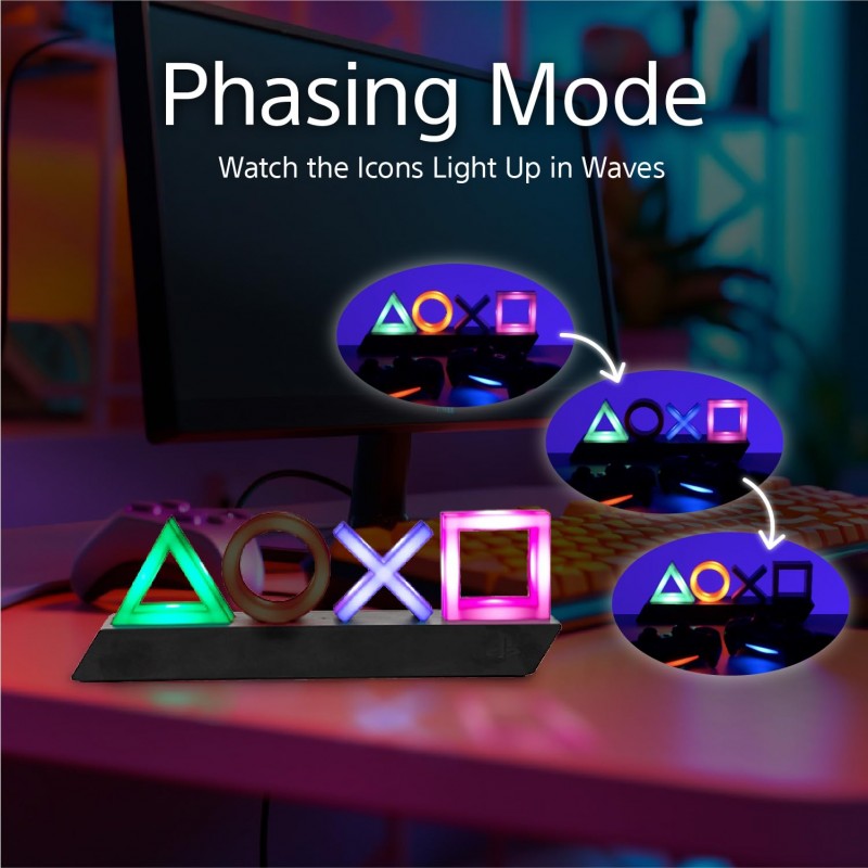 Playstation Z890845 PP4140PS Button Symbol Lamp With Colour Changing Function, Multicoloured, Single, multicoloured 