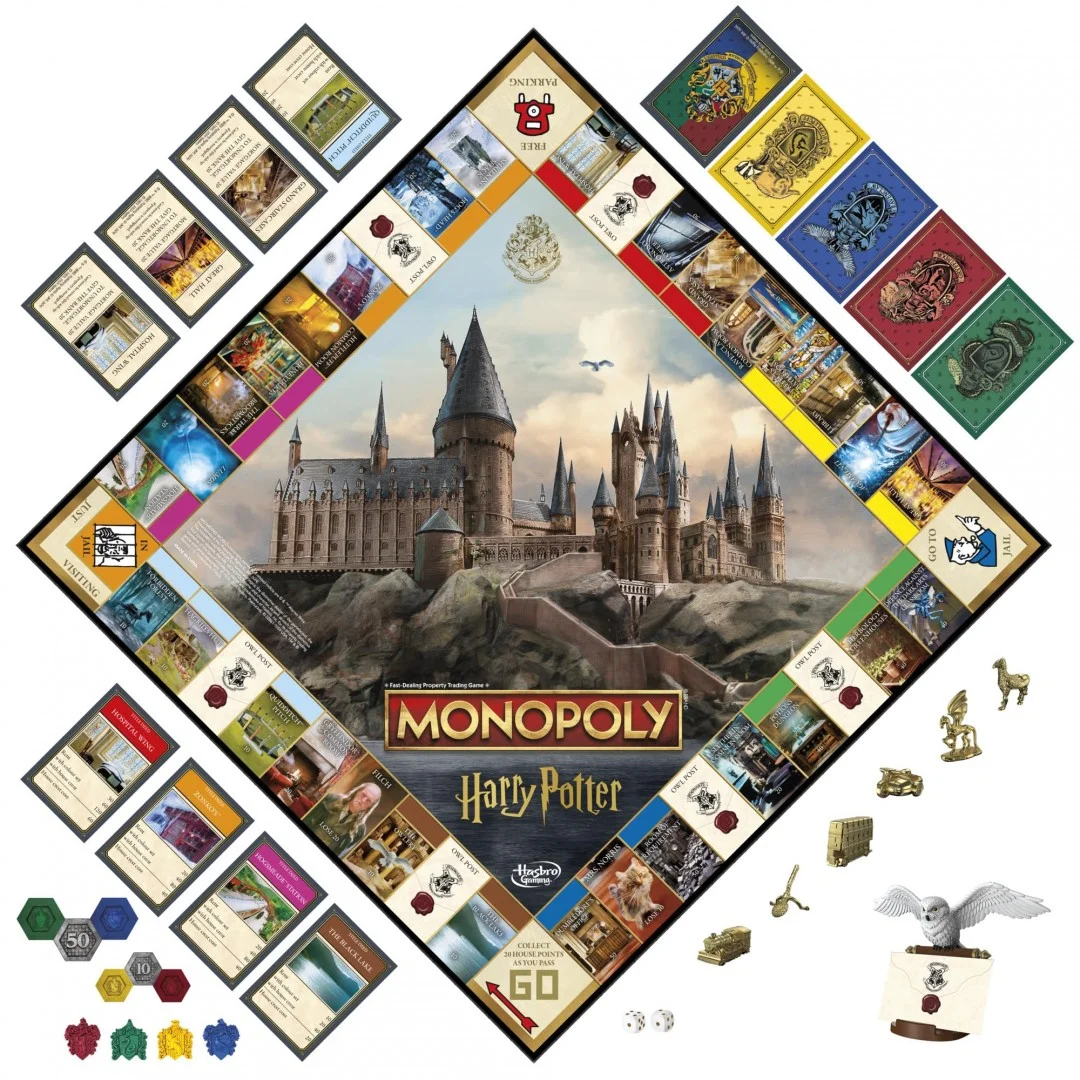 Monopoly Harry Potter Edition Brettspiel | Ein magisches Abenteuer bei Hogwarts | Alter 8 und up | 2 bis 6 Spieler | Familienspiele | Geschenke für Kinder und Erwachsene