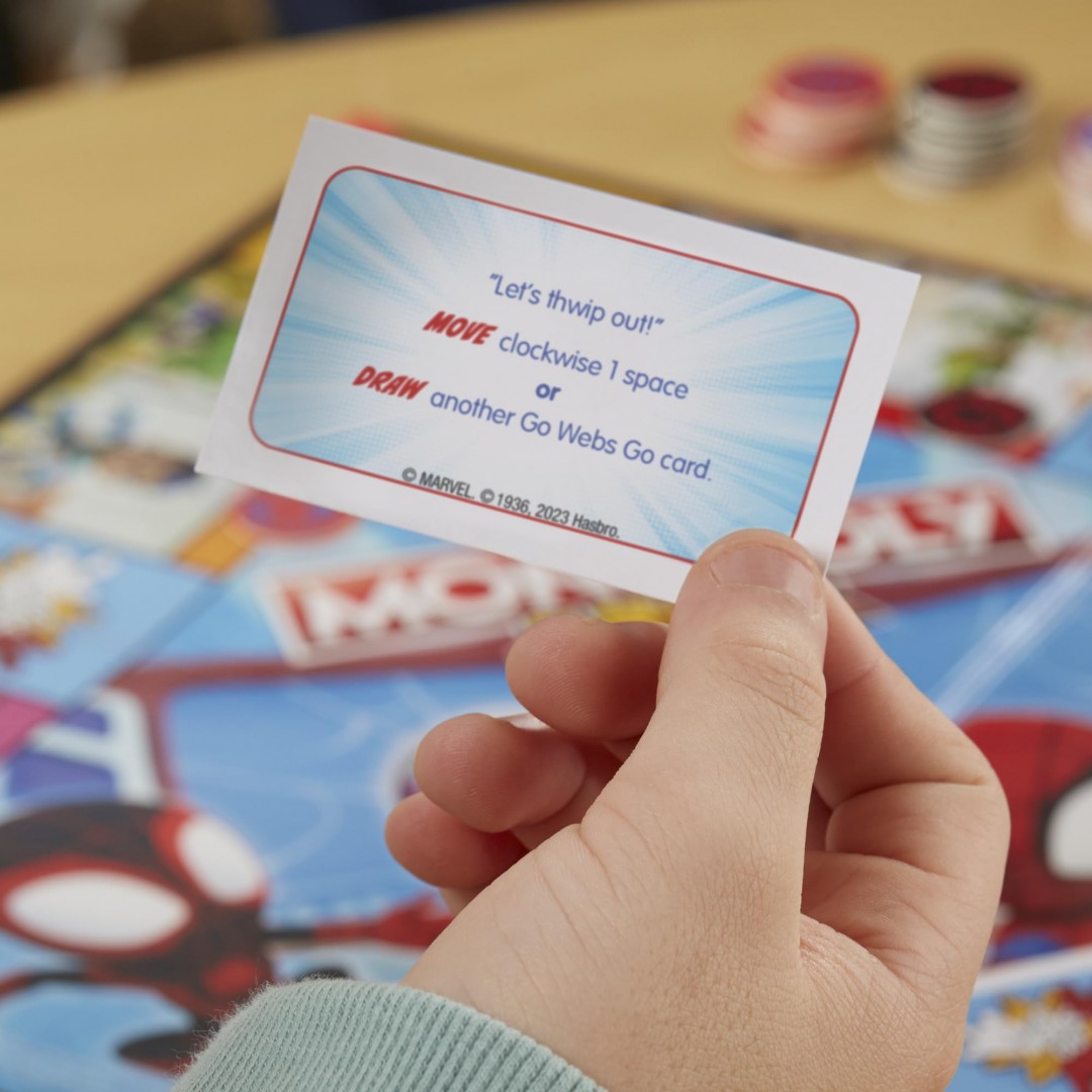 Hasbro Gaming Monopoly Junior: Marvel Spidey und seine Amazing Friends Edition -Brettspiel für Kinder ab 5 Jahren mit Kunstwerken aus der Animationsserie, Kinderbrettspiele