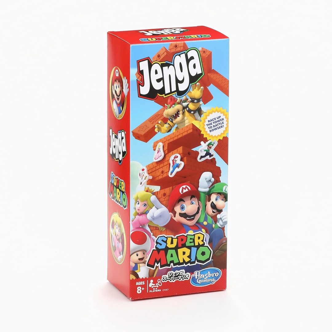 Hasbro Jenga: Super Mario Edition Game | Block Stacking Tower Game | Zurück in die Schule Geschenke für Kinder | Brettspiele im Klassenzimmer | Alter 8+