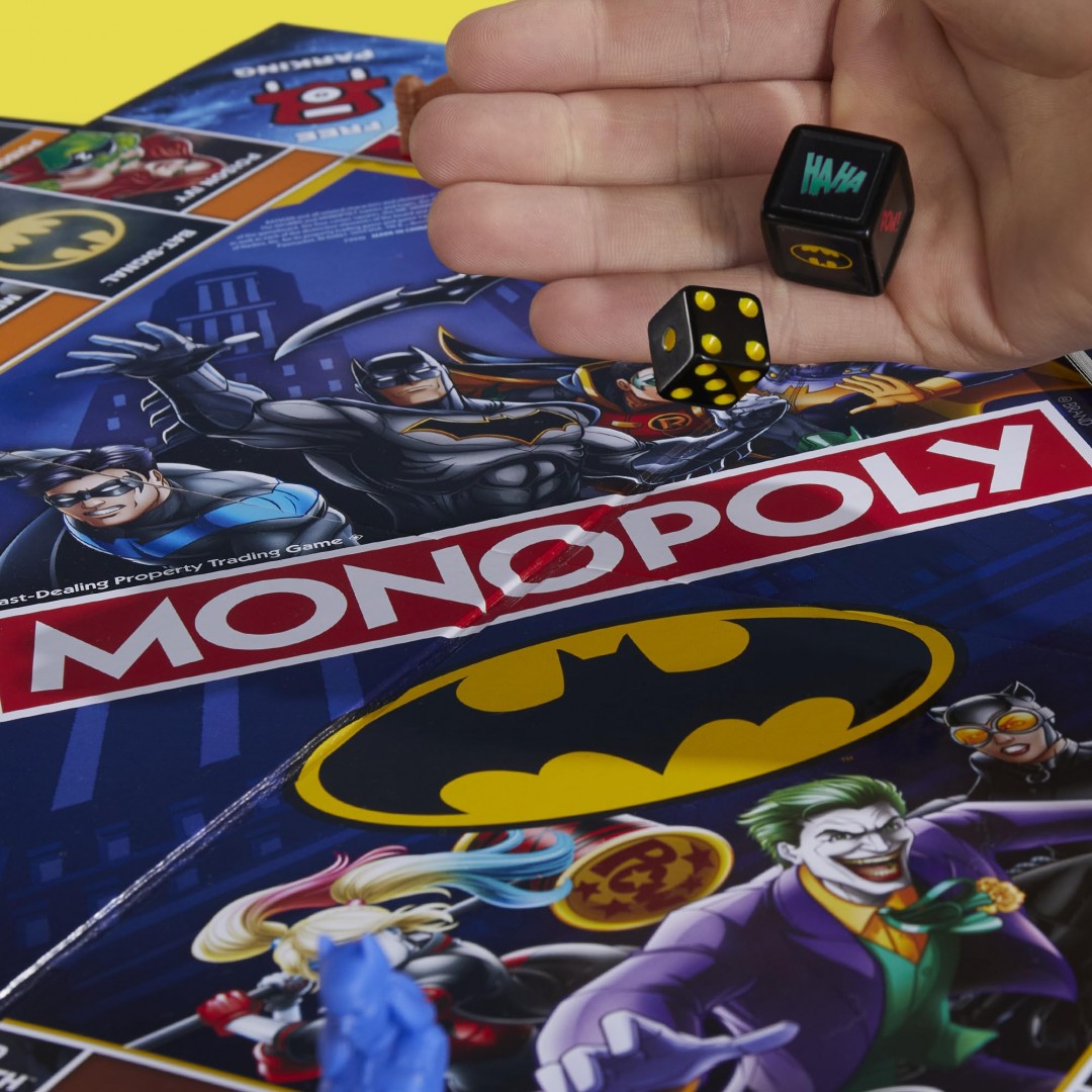 Monopoly Batman Edition Brettspiel | 2 bis 4 Spieler | Familienstrategiespiele für Kinder und Erwachsene Set | Alter 8+