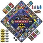 Monopoly Batman Edition Brettspiel | 2 bis 4 Spieler | Familienstrategiespiele für Kinder und Erwachsene Set | Alter 8+