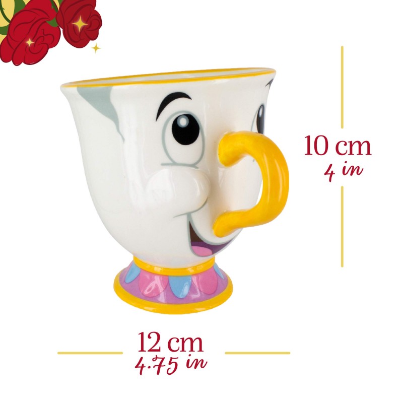 Schöne und das Biest Chip Kaffeebecher, Keramik, Disney, Einheitsgröße (1er Pack)