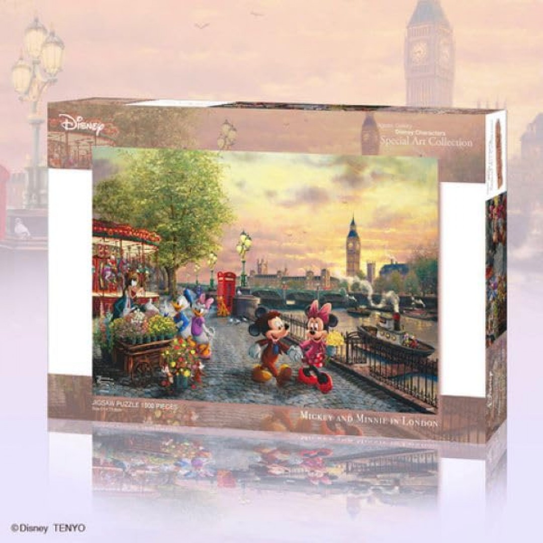 Tenyo Disney Mickey und Minnie in London 1000 -teiliges Puzzle (20 x 29,1 Zoll (51 x 73,5 cm)