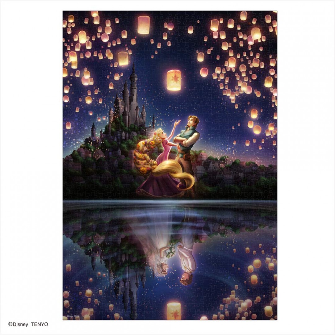 Tenyo 1000 Piece Jigsaw Puzzle Rapunzel Future Reflected on the Lake Surface [Glow Puzzle] (20.1 x 29.9 inches (51 x 73.5 cm)