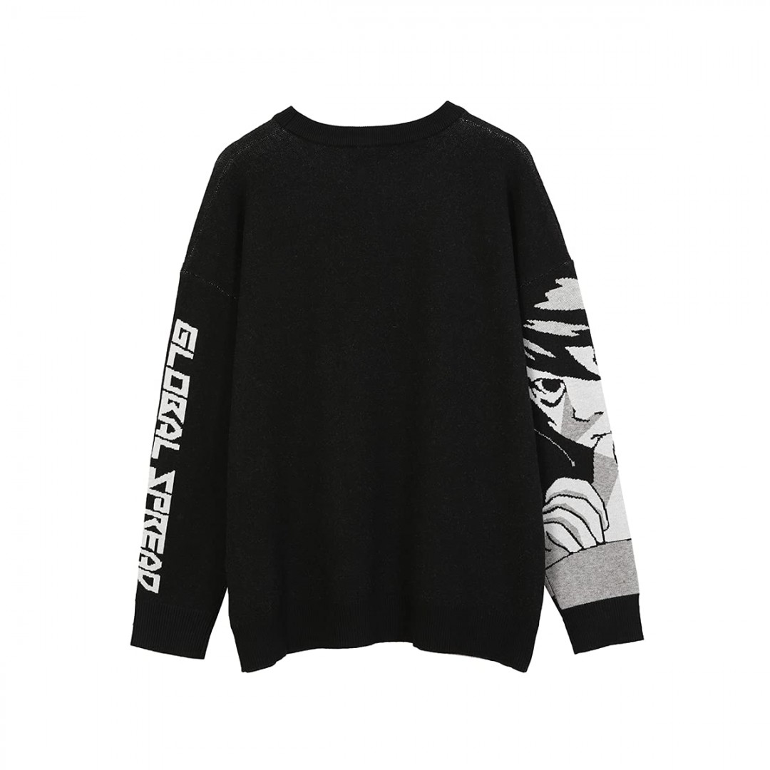 Anime Girl Figure Sweater Graphic Long Sleeve Oversize Knitwear Sweatshirt Unisex 3D