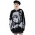 Anime Girl Figur Pullover Grafik Langarm übergroße Strickwege Sweatshirt Unisex 3D